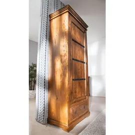 Massivmoebel24 Schrank Akazie 80x40x193 honig lackiert Oxford 0900