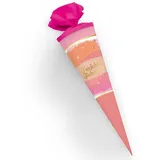 Trötsch Verlag Trötsch Geschenkverpackung Geschenk Zuckertüte Schultüte Herzlichen Glückwunsch rosa und rot
