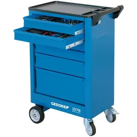 Gedore Werkzeugwagen Stahl 605 x 375 x 930 mm blau/schwarz 6 Schubladen