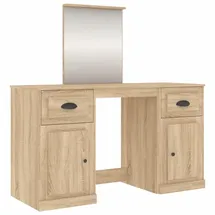vidaXL Schminktisch mit Spiegel Sonoma-Eiche 130x50x132,5 cm