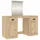 vidaXL Schminktisch mit Spiegel Sonoma-Eiche 130x50x132,5 cm