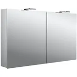 EMCO pure 2 Style LED-Lichtspiegelschrank 120cm, mit LED-Aufsatzleuchte, 2 Türen, 979705305