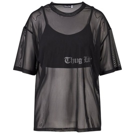Thug Life T-Shirt Thug Life Damen Thug Life Tshirt WaitaMinute (1-tlg) schwarz XS