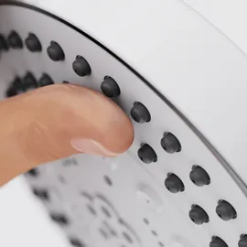 Eisl Stangenbrause-Set Duschkopf mit Schlauch und Halterung, Handbrause mit 8 Funktionen, Duschstange mit Brause, Chrom