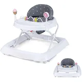 LIFEZEAL 2 in 1 Lauflernhilfe Klappbar, Babywalker mit Spielbrett, Lauflernwagen mit abnehmbaren Sitzkissen, Gehfrei mit 3 fach höhenverstellbar, Gehwagen für Babys ab 6 Monaten