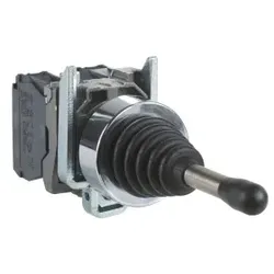 Schneider Electric XD4PA22 Joystick, Harmony XB4, Metall, 22mm, schwarz, 2 Richtungen, 1-stufig, tastend, mit Rückzug, 1S pro Richtung