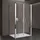 doporro Duschkabine U-Form 80x90x80cm Duschabtrennung in chrom zwei Drehtüren ESG-Sicherheitsglas Klarglas mit Nano-Beschichtung Ravenna66UK