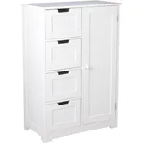 FineBuy Badschrank Landhaus 56 x 83 x 30 cm Weiß