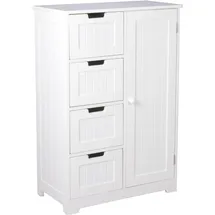FineBuy Badschrank Landhaus 56 x 83 x 30 cm Weiß