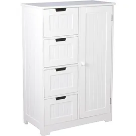FineBuy Badschrank Landhaus 56 x 83 x 30 cm Weiß