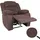 MCW Fernsehsessel MCW-J57 Wildleder-Optik 80 x 100 x 90 cm Braun mit Fernbedienung