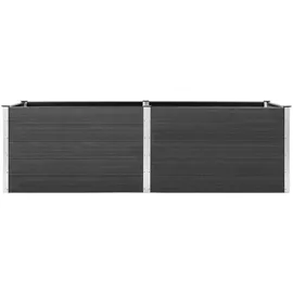 furnicato Hochbeet 200 x 50 x 91 cm Grau