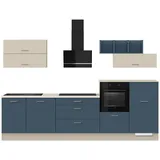 Impuls Küchen Küchenzeile 320 cm blau