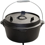 Bluecraft Dutch Oven | Feuertopf 6 qt mit Füßen Schmor-Topf