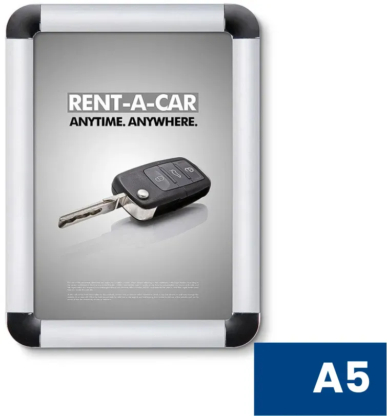 Poster-Cliprahmen A5, abgerundete Ecken