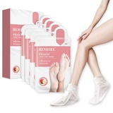 Fußmaske, 4 Paar Fuß Peeling Maske, Hornhaut entfernen fuß Maske, Fußmaske Socken Feuchtigkeitspendende für Trockene und Rissige Füße, Foot Spa für Männer und Frauen