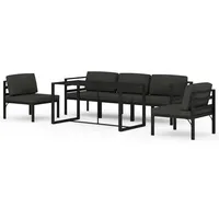 vidaXL Garten-Lounge-Set 6-tlg. anthrazit