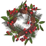 Krist+ Weihnachtskranz braun rot grün Kunststoff 30 x 10 x 30 cm