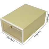 Schuhboxen - Aufbewahrungsboxen - 24er Pack - Faltbar - Stapelbar - Transparent - Sneaker-Display - PP/HIPS Kunststoff - Gelb