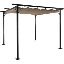 MCW Pergola C42 3 x 3 m inkl. Schiebedach Taupe