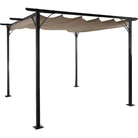 MCW Pergola C42 3 x 3 m inkl. Schiebedach Taupe