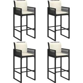 vidaXL Gartenbar Set 5-tlg. Schwarz