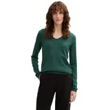 Damen 1012976 Strickpullover mit V-Ausschnitt 30024-Explorer Green L