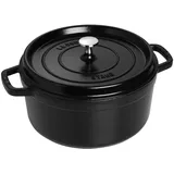 Staub Cocotte 24 cm rund schwarz