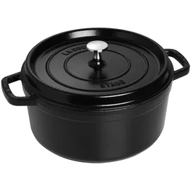 Staub Cocotte 24 cm rund schwarz