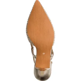Marco Tozzi Damen Pumps weiches Feel Me Fußbett weiches Innenfutter Modisch, metallic (Gold), 40 EU