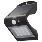 Unitec LED Solar-Wandleuchte schwarz mit Bewegungsmelder 1,5 W 220 lm