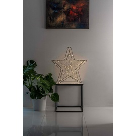 Konstsmide LED Stern »Weihnachtsstern, Weihnachtsdeko«, 100 flammig-flammig, LED Metallstern, schwarz, schwarz