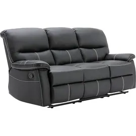 vente-unique Sessel Relax Kunstleder 75 x 112 x 87 cm Schwarz
