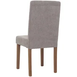 Mendler Esszimmerstuhl Littau Stoff hellgrau 6er Set