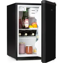 Klarstein Kühlschrank, Mini-Kühlschrank für Getränke, Kühlschrank mit Gefrierfach Klein, Kleiner Kühlschrank Lautlos, Skincare Fridge, Campin... - Schwarz