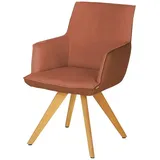 KOINOR Armlehnstuhl Leder  Schwof ¦ braun ¦ Maße (cm): B: 57 H: 90 T: 66.0