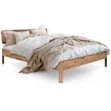 byoak Massivholzbett Wildeiche, Holz, Echtholz,Eiche, 200x200 cm, Schlafzimmer, Betten