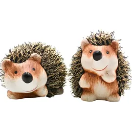 Dekohelden24 Dekofigur Igel 15 x 8 x 8 cm Braun