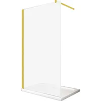 Buylando Glaswerk Westfalen - LiLy 80x200 cm Walk in Duschwand Satiniert Gold