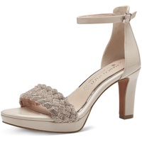 Marco Tozzi by GMK Damen, Sandalette, Feel ME Fußbett, weiches Innenfutter, 2-88303-42 Sandale mit Absatz, Powder PATENT, 39 EU - 39 EU