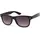 Stylebreaker Unisex Nerd Sonnenbrille mit verspiegelten oder getönten Gläsern, klassisches Retro Design 09020039, Farbe:Gestell Schwarz glanz/Glas Grau Verlauf - Einheitsgröße