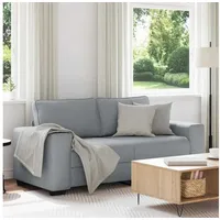 LuxusKollektion Schlafsofa Sofa Schlafsofa Klappsofa Schlaffunktion 2 Sitzer 140 cm Hellgrau grau