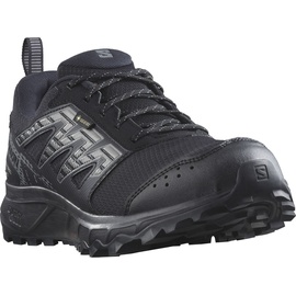 Salomon Wander Gore-Tex Herren Trail Running Wasserdichte Schuhe, Outdoor-bereit, Komfort durch Dämpfung, Sicherer Fußhalt, Black, 45 1/3