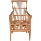 Mid.you Sessel, Holz, Rattan, 55x96x62 cm, Stühle