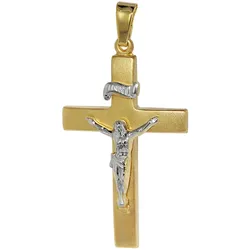 trendor 75118 Kruzifix-Anhänger Gold 750 (18 Karat) 35 x 19 mm