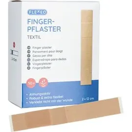 Flexeo Fingerpflaster 2 x 12 cm beige 50 St.
