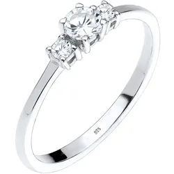 Elli Verlobung Zirkonia Kristalle 925 Sterling Silber 52 Damen