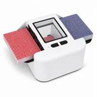 Tekoo Spiel Kartenmischmaschine elektrisch 2 Decks Akku Leise für Poker & UNO, Poker, Skat, Rommé, Blackjack, Mau-Mau, Uno, Canasta, Elektrisch & Automatisch, Für 2 Kartendecks, Leiser Betrieb weiß