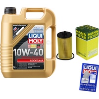 Filter Set Inspektionspaket 5 Liter Motoröl Leichtlauf 10W-40 MANN-FILTER Ölfilter