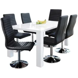 SalesFever Esszimmerstuhl 4er Set | schwarz